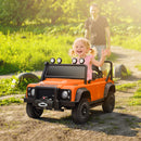 12V Remote Control Orange Land Rover Defender 110 SVX Ride-On for Kids