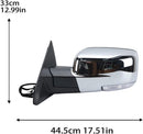 Left Chrome Side Mirror Assembly for Dodge Ram 1500 2500 3500 2013