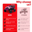24V 400W Children’s Electric UTV with Remote Control, 4-Wheel Suspension, Bluetooth, MP3, and LED Lights