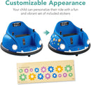 Navy 6V Electric Bumper Car for Kids with Parental Control