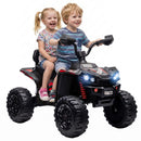 24V Dual Motor Black 4-Wheel ATV for Kids, 2-Seater Ride-On Toy
