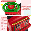 6V Electric Ride-On Train Toy with Under-Seat Storage and Carriage