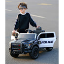 12V Police Car Ride-On Toy with Remote Control, Dual Motors, and Sound Features