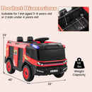 Dual-Seater Children's Fire Truck Ride-On with Remote-Controlled Water Gun and Shovel