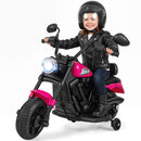 Child's Motorcycle with Headlight, Music, Training Wheels, and Foot Pedal