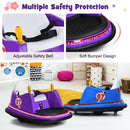 Purple 12V 360° Spinning Ride-On Bumper Car for Kids with Remote Control