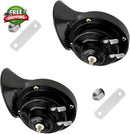 Set of 2 High-Volume 12V Waterproof Electric Train Horns with Snail Raging Sound