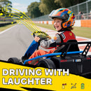 Children's Electric Drift Kart with Dual Motors - 24V 7AH, 8.1 MPH, Blue
