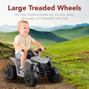 6V Gray Kids Quad ATV Ride-On 4-Wheeler Toy at 1.8MPH