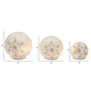 Illuminated Glass Snowflake Globes - Trio Set