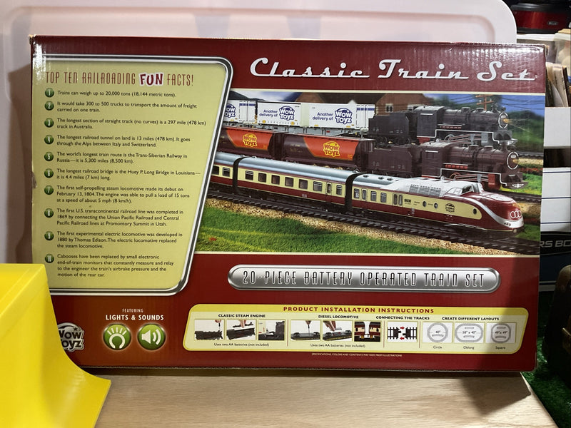 20-Piece Battery Operated Classic Train Set with Lights and Sounds