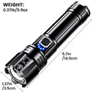 AKNEAR 99000 Lumens Rechargeable LED Flashlight Set with USB-C Zoom Function