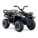 24V Electric Quad ATV for Kids with Authentic Sounds and LED Lights - Black