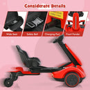 6V Electric Drifting Go Kart for Kids with 360° Spin - Red