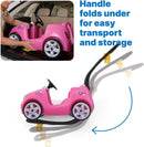 Whisper Ride II Pink Toddler Push Car with Safety Belt