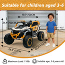 12V Dual-Seater White Ride-On UTV for Kids with Remote Control