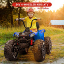 24V All-Terrain Electric Kids' ATV with Remote Control and LED Lights