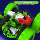 Green Double-Sided RC Stunt Car with Headlights for Kids Aged 6–12