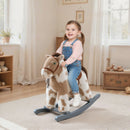 Soft Rocking Horse with Rabbit Companion and Neighing Sounds for Ages 2 - 5