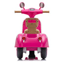 3-Wheel Electric Scooter for Kids with LED Lights and Bluetooth in Rose Red, Suitable for Ages 3-6