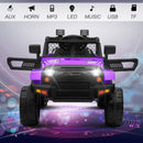 12V Kids Ride-On Truck with Power Wheels, LED Lights, and Parental Remote Control