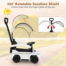 HONEY JOY Mercedes Benz Push Toy Car for Toddlers with Stroller Handle