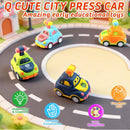 Press and Go Vehicle Playset for Toddlers - Set of 4 Cars for Ages 1-3