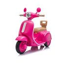 12V Electric Scooter for Kids with Backrest, Music, and Bluetooth - Red, Ages 3-6
