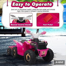 TOBBI 6V Kids ATV Ride-On Toy with Music - 42x16x19 inches Plastic Vehicle