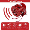 Red Electric Motor Siren 114Db AC 110V Industrial Alarm