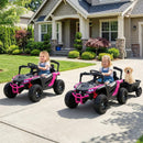 Kids 12V Electric Ride-On UTV with Trailer, Remote Control, and LED Lights