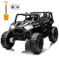 Blue 24V Electric 2-Seater Kids Ride-On Truck with Remote Control and 4WD