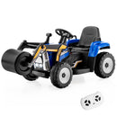 Electric Blue Kids Ride-On Road Roller with Remote Control, LED Lights & Music