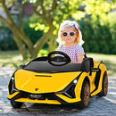 12V Electric Yellow Lamborghini SIAN Ride-On Car for Kids