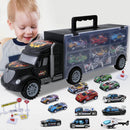 Compact Vehicle Playset with 12 Die-Cast Cars for Ages 3-7
