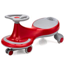 Babyjoy Flashing Wheel Wiggle Car Ride-On Toy for Toddlers & Kids - Red