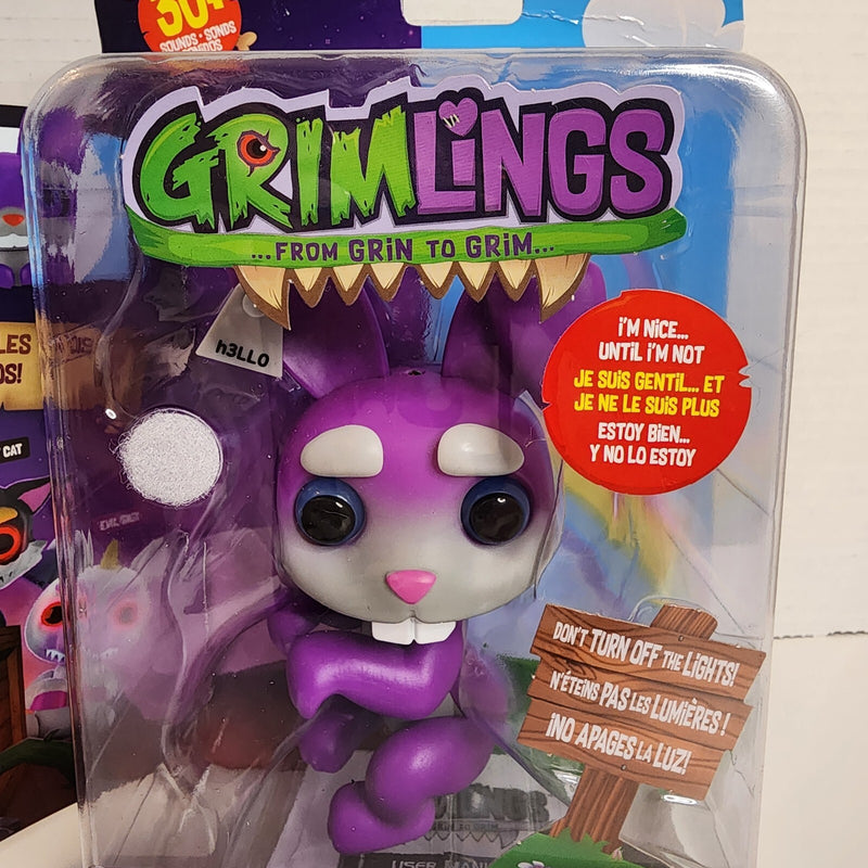 Interactive Fingerlings Grimlings Hip Hop Creepy Rabbit Toy with 30+ Sounds, Motion, and Lights