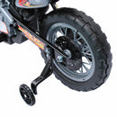 Red Electric Dirt Bike for Kids with Training Wheels, Headlight, and Music, Ages 5-8