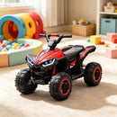 Red 12V Electric ATV Quad for Kids with Forward/Reverse and Music, Ideal for Ages 3 and Up