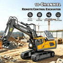 11-Channel RC Excavator Toy for Boys Aged 6-11