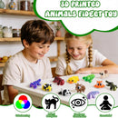 120-Piece Set of Mini 3D Printed Animal Figurines for Kids' Goodie Bags