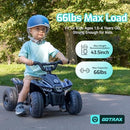 Gotrax RT1 Black Ride-On Toy for Toddlers Ages 1.5 to 4 with Safe 12V Lead-Acid Battery