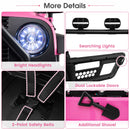 24V Dual-Seater Children's Electric Truck with Secure Doors, Remote Operation, Sound Horn & Music - Pink