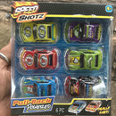 Speed Shotz Set of 6 Pull Back Race Cars - Vibrant and Fast-Paced Fun
