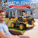 24V Electric Dump Truck with Remote Control and Durable EVA Tires - Yellow