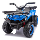 24V 160W Electric Off-Road ATV for Kids with Bluetooth and LED Lights - Blue