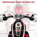 Kids' Pink 6V Chopper Motorcycle with Horn and Headlight