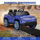 OROFULL 24V Chevrolet Electric Ride-On Car with LED Lights and MP3, Blue