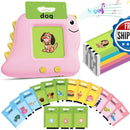 Alotwan Interactive Flash Cards with 510 Sight Words, Pink Learning Toy for Girls Ages 2-4