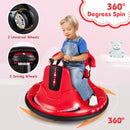 12V Electric Kids Bumping Car with Remote Control, 360° Spin, Safety Belt, and LED Lights